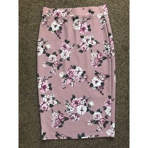 flower pencil skirt